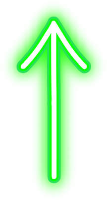 Neon Green Upwards Arrow